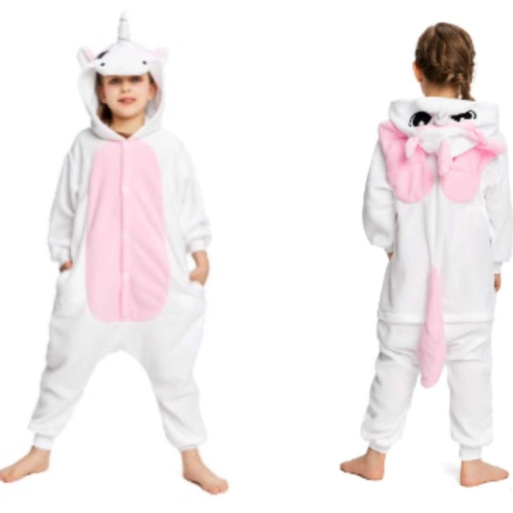 Sleepwear Unisex Kids Unicorn Pajamas Halloween Costumes Purple (4-5Years)